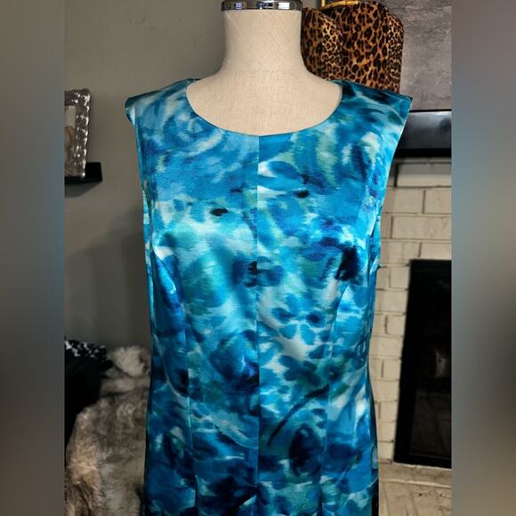 CONNECTED APPAREL Shades of Blue Dress Size 12 New - Picture 2 of 10